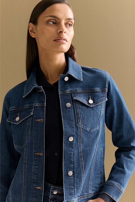Cotton Blend Classic Denim Jacket