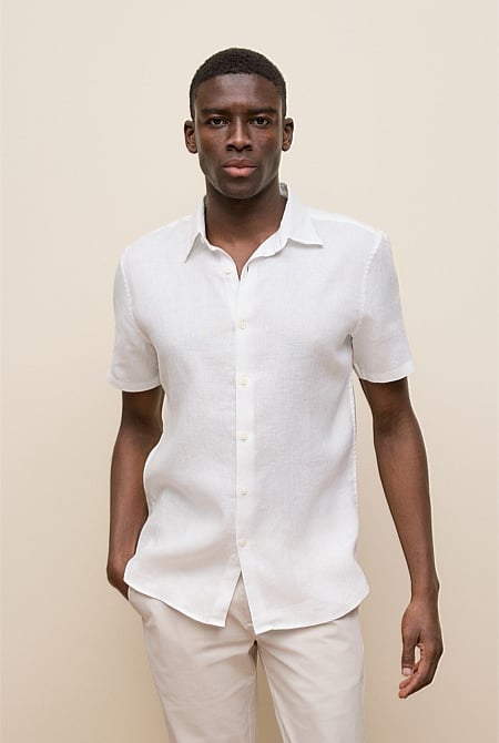 Regular Fit Linen Short Sleeve Shirt