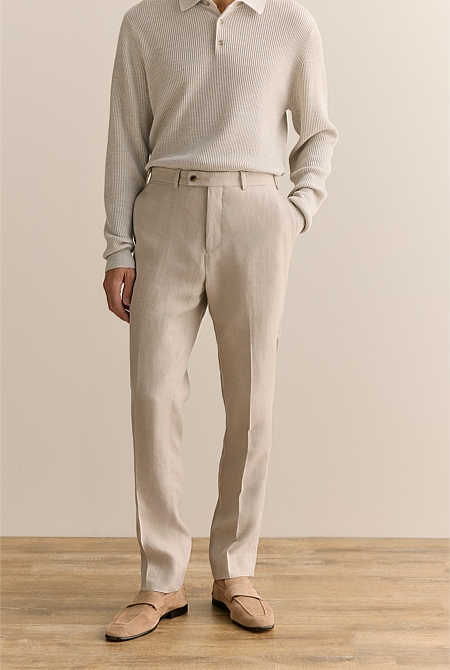 Regular Fit Belgian Linen Pant