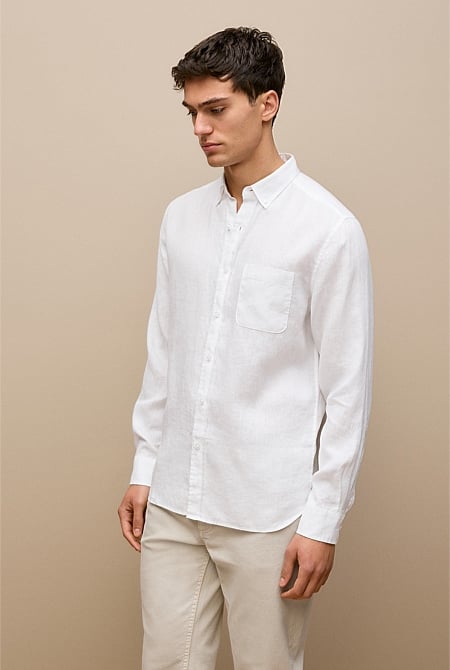 Regular Fit Linen Long Sleeve Shirt