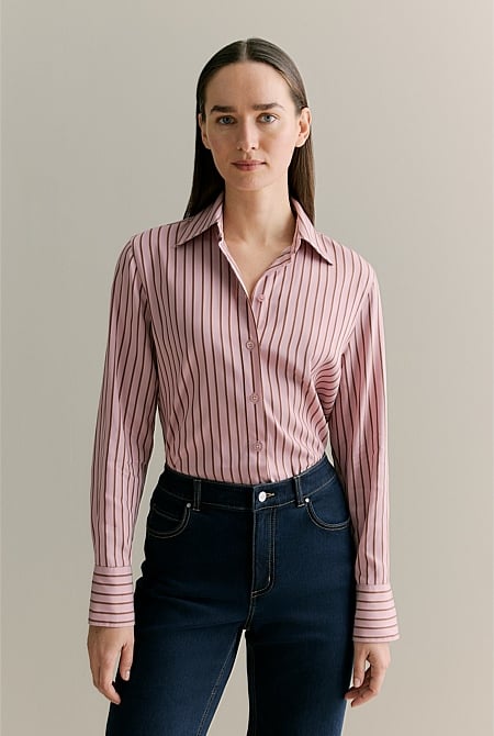 Yarn Dyed Twill Stripe Shirt