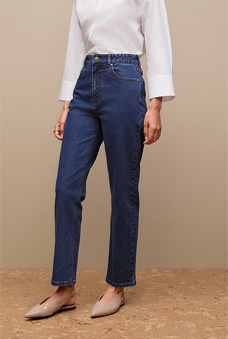 High Rise Straight Leg Jean