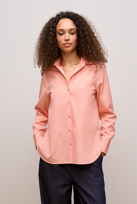 Cotton Poplin Long Sleeve Shirt