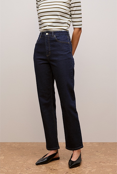 High Rise Straight Leg Jean