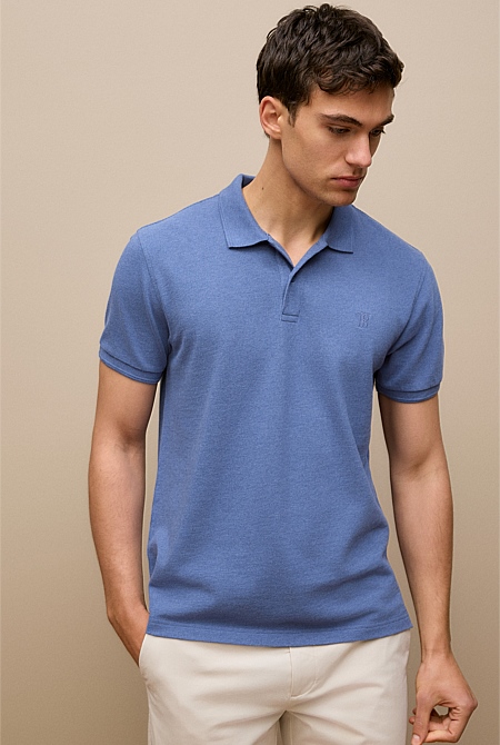 Pique Marle Monogram Polo