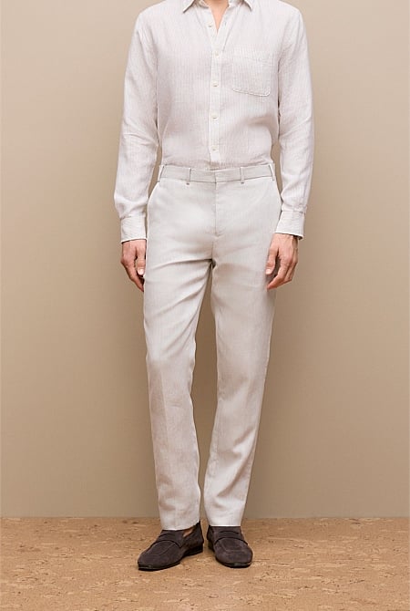 Linen Twill Tailored Pant