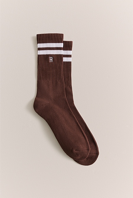 Monogram Rib Sport Sock
