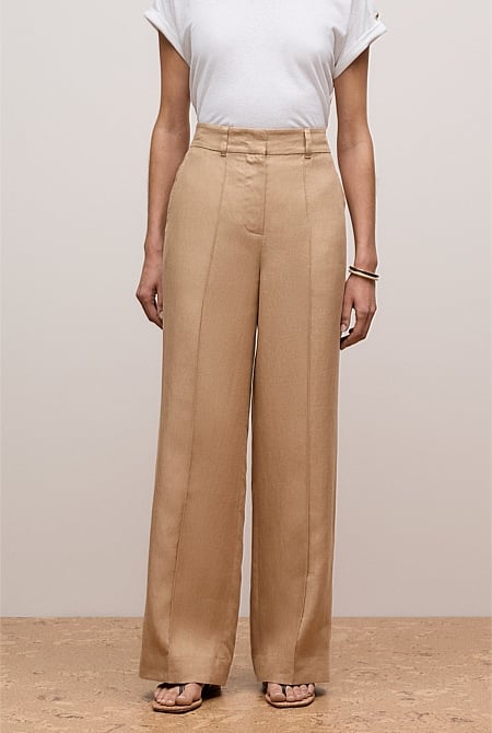 Linen Pintucked Pant