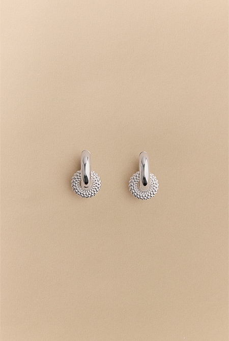 Rava Drop Hoop Earrings