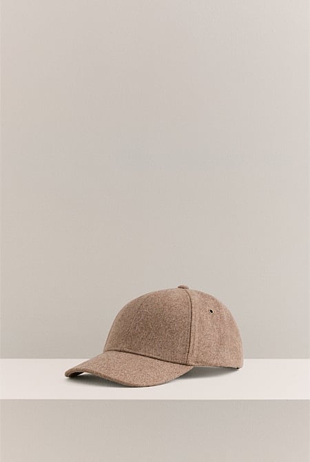 Leo Wool Blend Monogram Cap