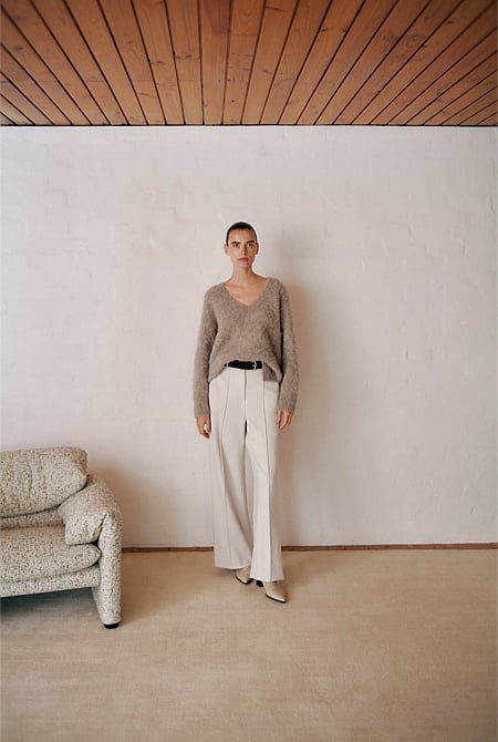 Ponte Tailored Wide Leg Pant