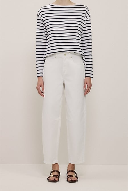 Australian Cotton Blend Tapered Leg Jean
