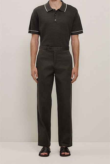 Cotton Twill Tailored Pant