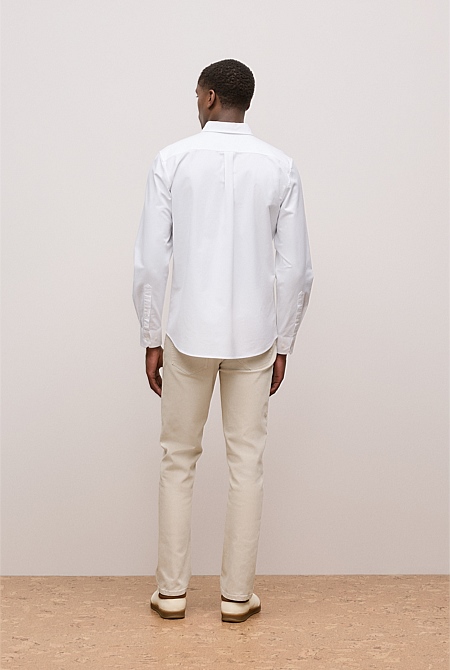Regular Fit Cotton Monogram Oxford Shirt