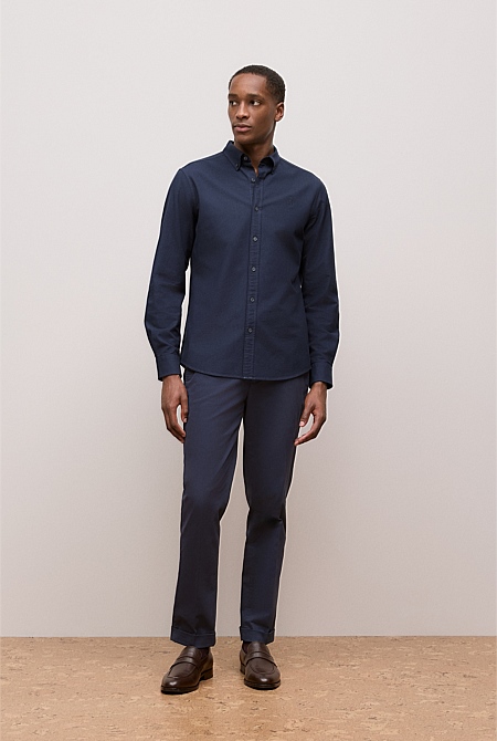 Regular Fit Cotton Monogram Oxford Shirt