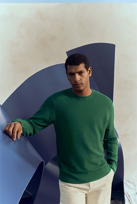 Cotton Textured Knit Crew Cotton Textured Knit Crew