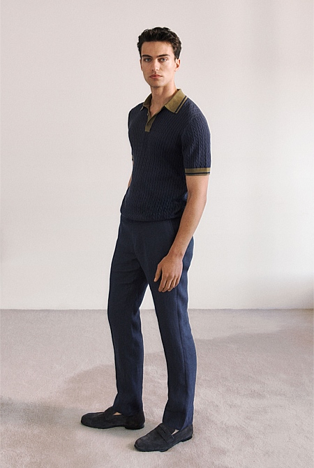 Regular Fit Belgian Linen Pant