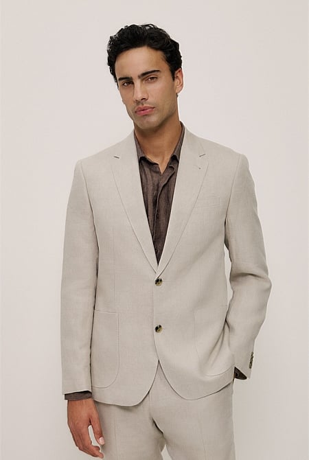 Regular Fit Belgian Linen Blazer