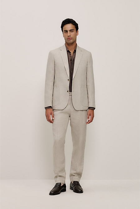 Regular Fit Belgian Linen Blazer