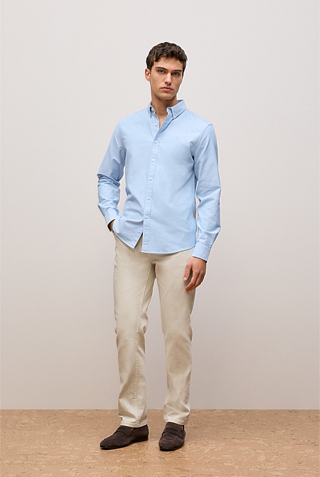 Regular Fit Yarn Dyed Cotton Monogram Oxford Shirt Regular Fit Yarn Dyed Cotton Monogram Oxford Shirt