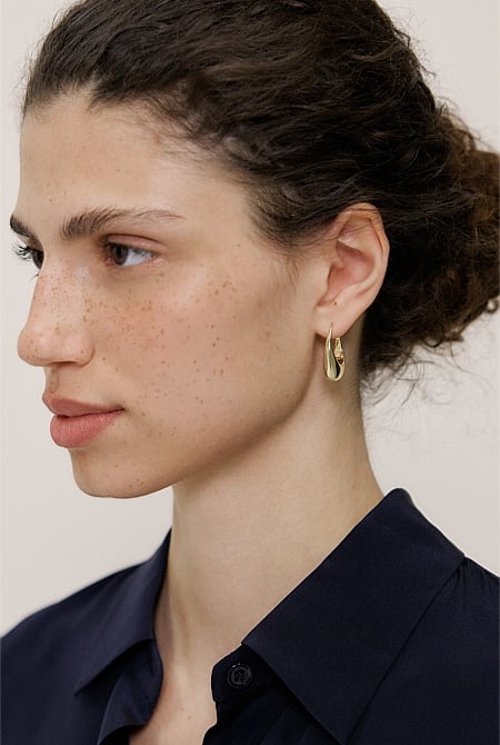 Etty Teardrop Hoop Earrings