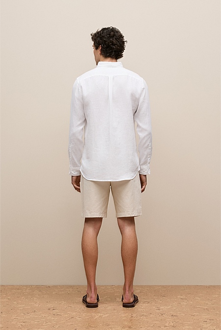 Regular Fit Linen Classic Long Sleeve Shirt