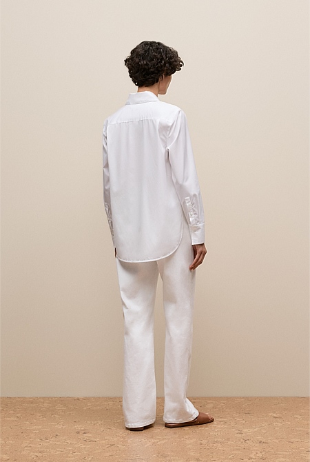 Cotton Poplin Long Sleeve Shirt