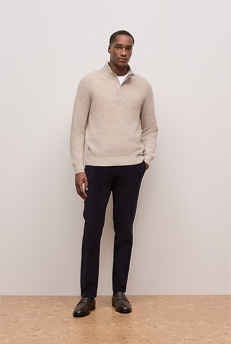 Merino Nep Half Zip Pullover