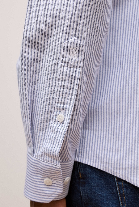 Regular Fit Yarn Dyed Stripe Oxford Shirt