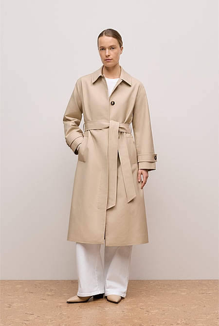 Double Cloth Longline Trench Coat