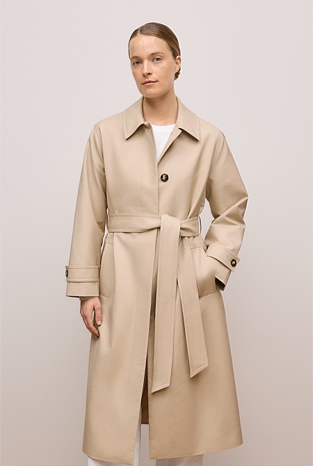 Double Cloth Longline Trench Coat
