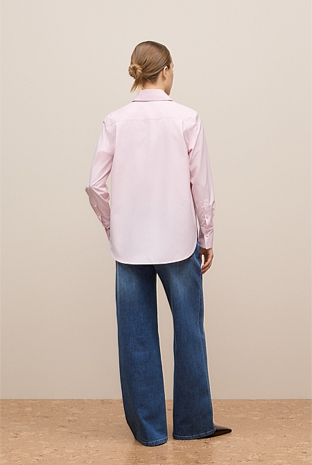 Cotton Poplin Long Sleeve Shirt