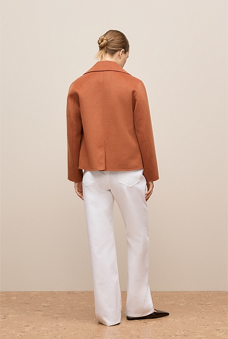 Double Faced Wool Peacoat