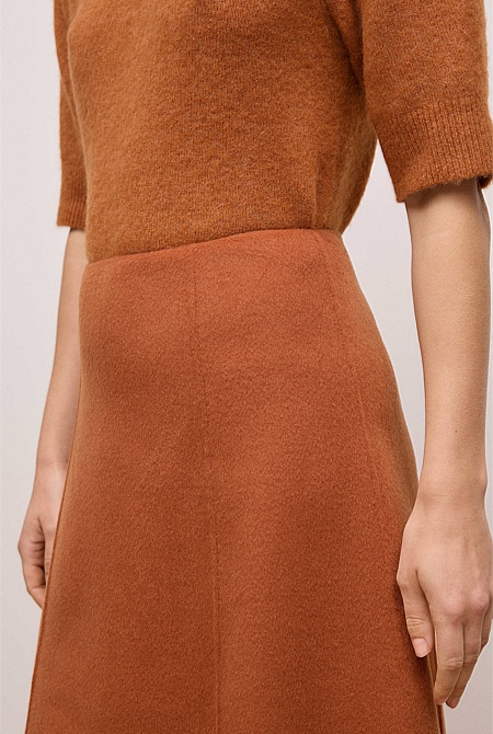 Double Faced Wool Skirt