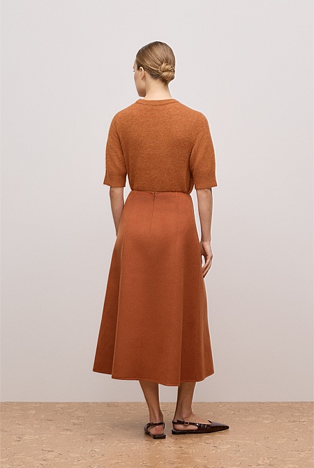 Double Faced Wool Skirt