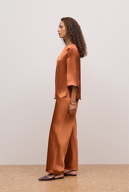 Satin Bias Cut Pant