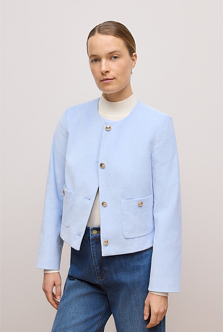 Italian Cord Button Front Jacket