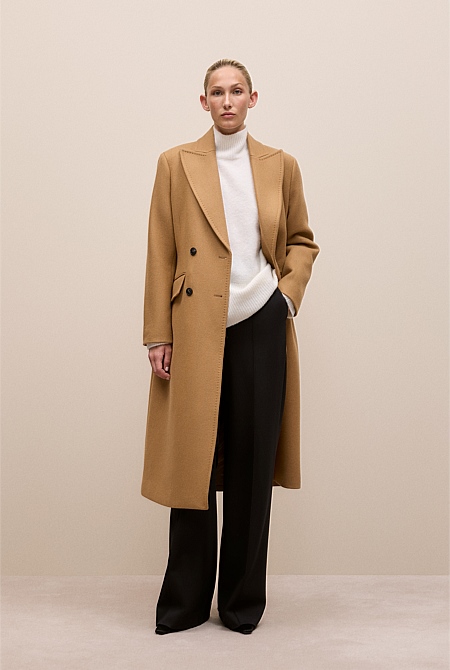 Italian Wool Cashmere Longline Coat