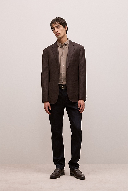 Italian Wool Check Blazer