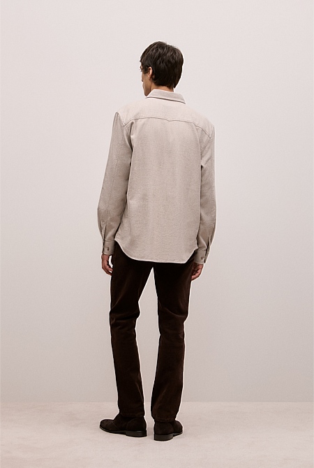 Brushed Herringbone Overshirt
