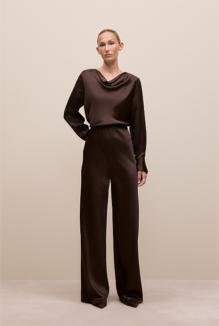 Satin Bias Cut Pant
