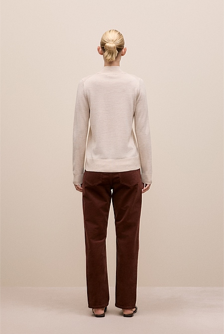 Merino Mock Neck
