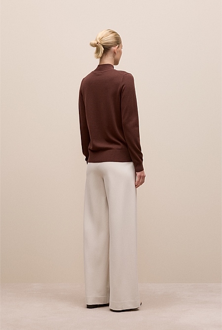 Merino Mock Neck