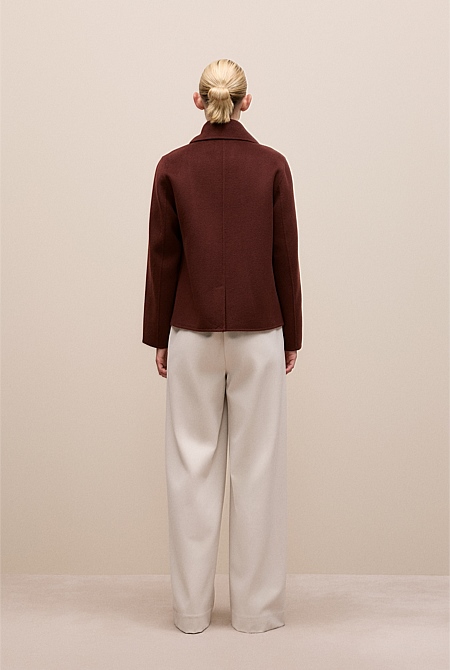 Double Faced Wool Peacoat