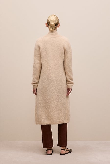 Brushed Alpaca Longline Cardigan