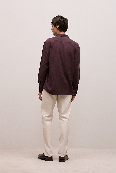 Brushed Cotton Melange Shirt