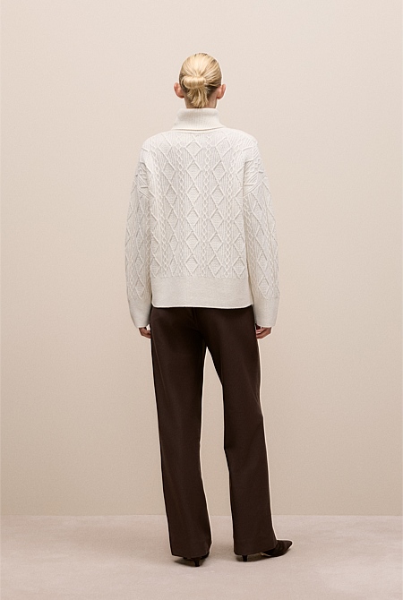 Merino Cable Rollneck