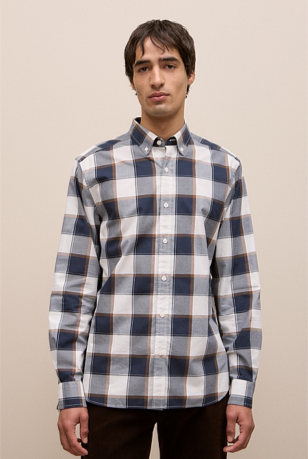 Regular Fit Brushed Check Shirt Regular Fit Brushed Check Shirt