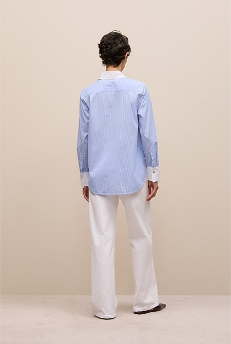 Jacquard Stripe Contrast Shirt