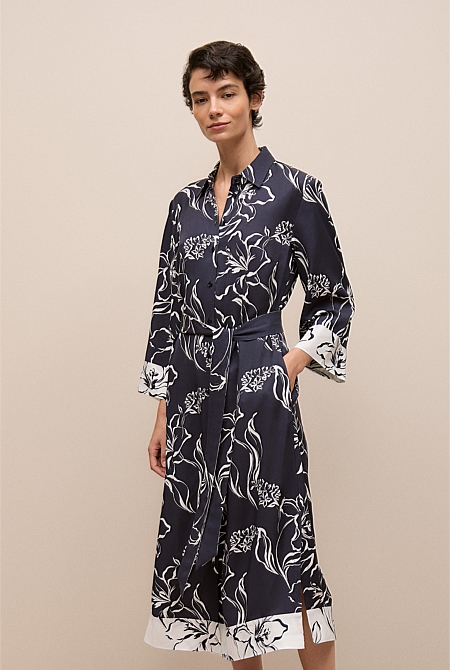 Iluna Spliced Shirt Dress